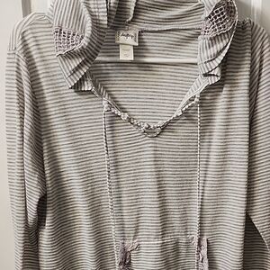 Gray Striped Daytrip Women's Sweater